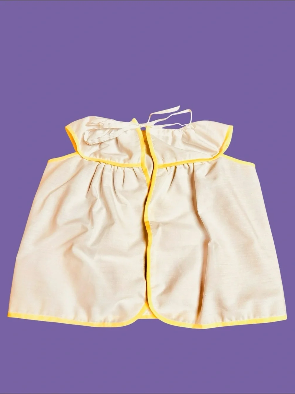 Vintage Apron Pinafore Girls Small Hand Embroidery Dress Cover Handmade 2T/3T